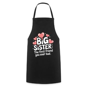 Sister Sibling Family - Cooking Apron - black - Front - AI Model Male 185 dark (185cm)