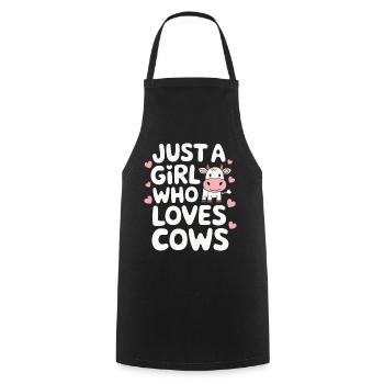 Éleveur de vaches Ferme Éleveur de vaches - Tablier de cuisine - noir - Devant - AI Model Male 185 dark (185cm)
