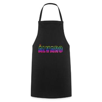 Alvaro RS Rainbow - Cooking Apron - black - Front - AI Model Male 185 dark (185cm)