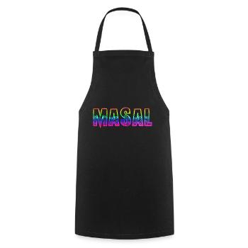 Masal RS Arc-en-ciel - Tablier de cuisine - noir - Devant - AI Model Male 185 dark (185cm)