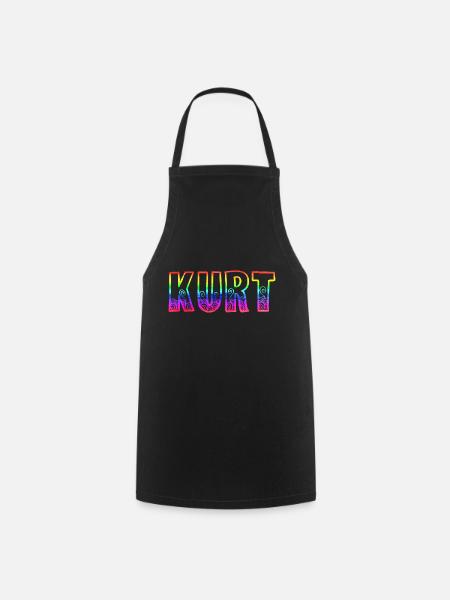 kurt rs regenbogen - Kochschürze - Schwarz