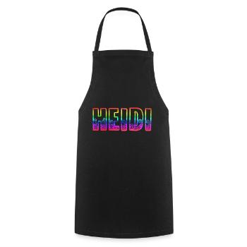 heidi rs arc-en-ciel - Tablier de cuisine - noir - Devant - AI Model Male 185 dark (185cm)