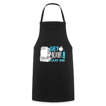 Kindergarten Teacher Get Your Cray On - Cooking Apron - black - Front - AI Model Male 185 dark (185cm)