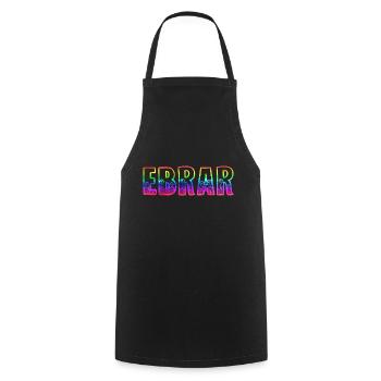 Ebrar RS Arc-en-ciel - Tablier de cuisine - noir - Devant - AI Model Male 185 dark (185cm)