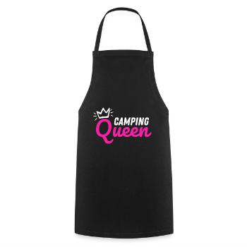 Camping Queen Camper Caravan Camping Vacances - Tablier de cuisine - noir - Devant - AI Model Male 185 dark (185cm)