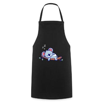 Koala Sleeping - Cooking Apron - black - Front - AI Model Male 185 dark (185cm)