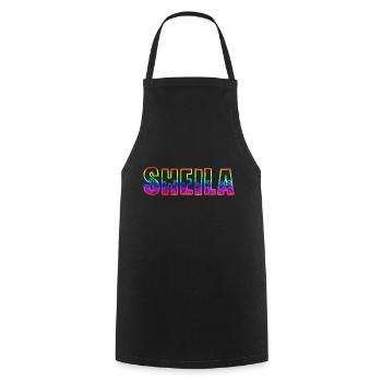 Sheila RS Rainbow - Cooking Apron - black - Front - AI Model Male 185 dark (185cm)