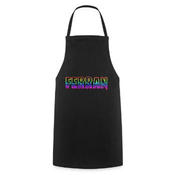 ferran rs regenbogen - Kochschürze - Schwarz - Vorne - AI Model Male 185 dark (185cm)