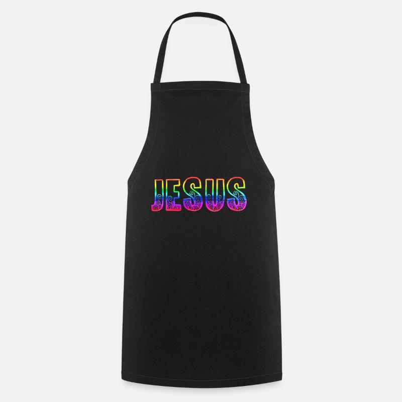 L’arc-en-ciel de Jésus - Tablier de cuisine - noir