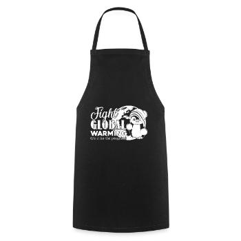 Earth Day Fight Global Warming - Cooking Apron - black - Front - AI Model Male 185 dark (185cm)