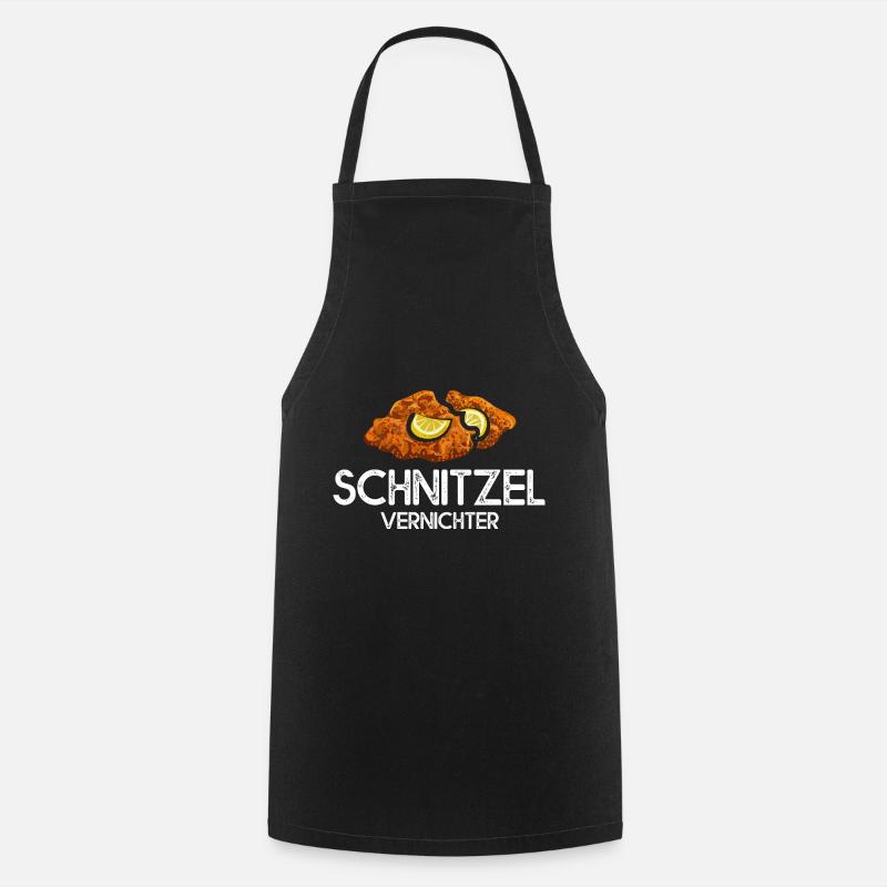 Schnitzel Vernichter Schnitzelfreunde - Kochschürze - Schwarz