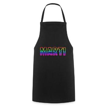 Martir Rainbow - Cooking Apron - black - Front - AI Model Male 185 dark (185cm)