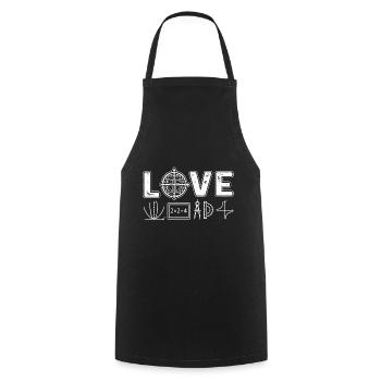 Math Teacher Math Teacher Love - Cooking Apron - black - Front - AI Model Male 185 dark (185cm)