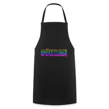 gökhan rs rainbow - Cooking Apron - black - Front - AI Model Male 185 dark (185cm)