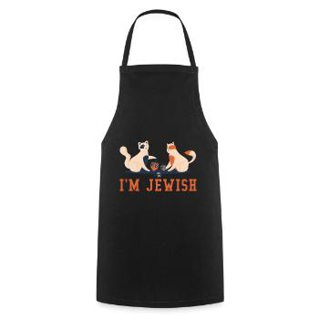 I'm Jewish Christmas Jew Hanukkah - Cooking Apron - black - Front - AI Model Male 185 dark (185cm)