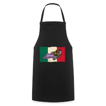 Quetzalcoatl Axolotl Mexique Divinité Aztèque - Tablier de cuisine - noir - Devant - AI Model Male 185 dark (185cm)