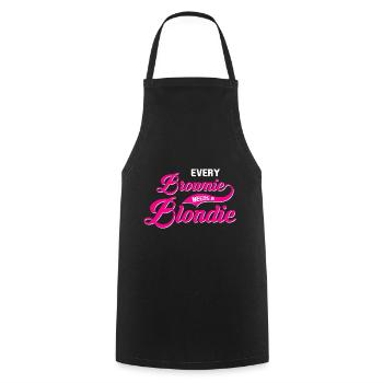 Every Brownie Needs A Blondie - Cooking Apron - black - Front - AI Model Male 185 dark (185cm)