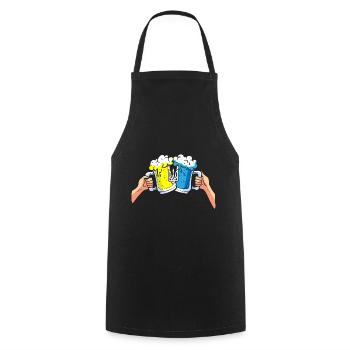 Ukraine Bière - Tablier de cuisine - noir - Devant - AI Model Male 185 dark (185cm)