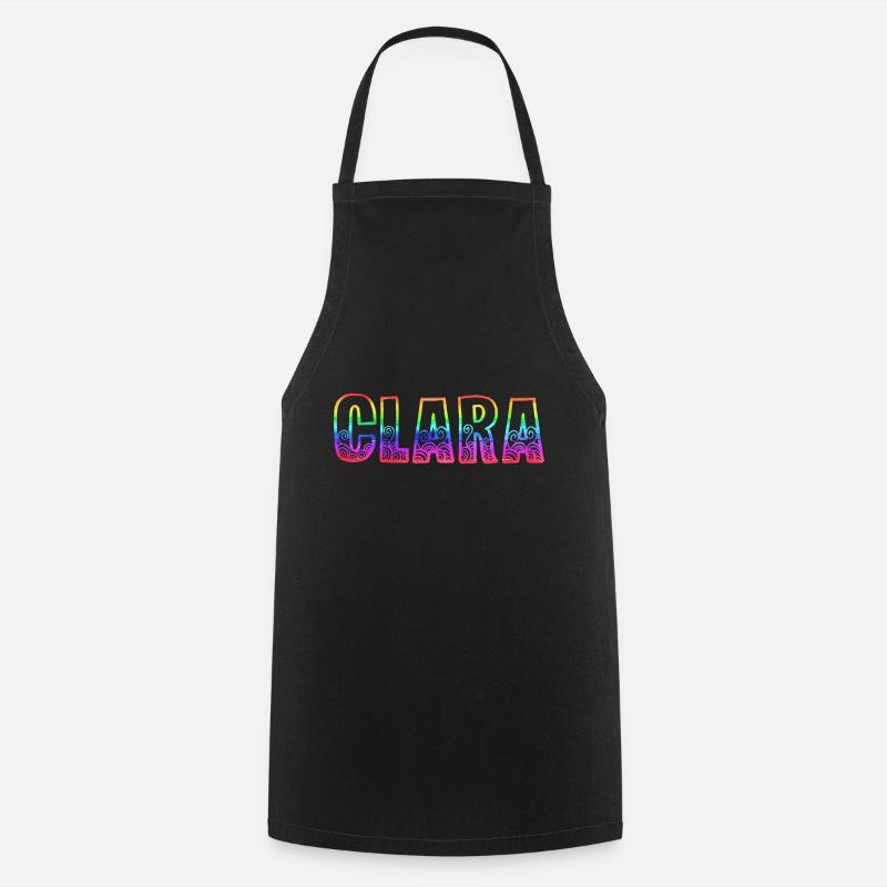 clara rs arc-en-ciel - Tablier de cuisine - noir