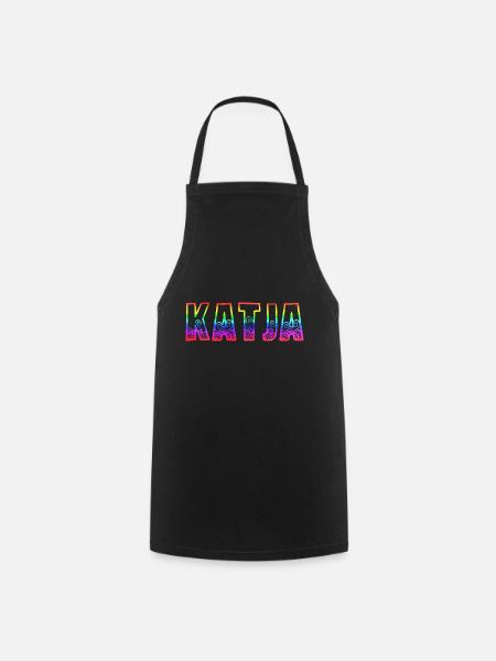 katja rs regenbogen - Kochschürze - Schwarz