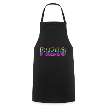 Pablo RS Arc-en-ciel - Tablier de cuisine - noir - Devant - AI Model Male 185 dark (185cm)