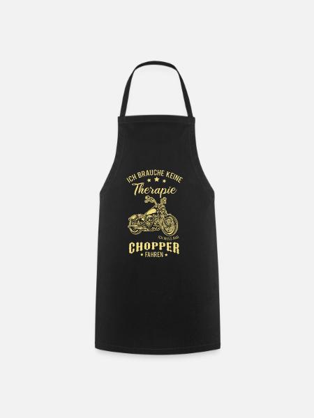 Motorrad Chopper - Kochschürze - Schwarz