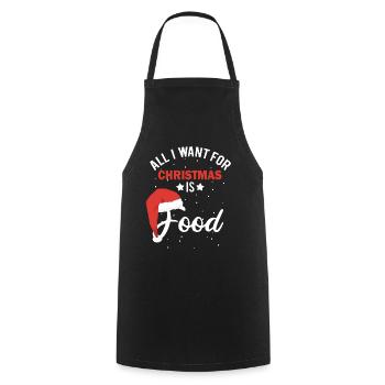 Weihnachtsessen Christmas food Festnacht - Kochschürze - Schwarz - Vorne - AI Model Male 185 dark (185cm)