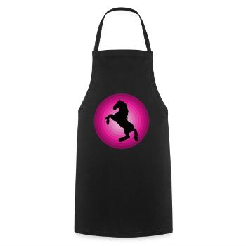 Horse Horses Riding Equestrian Pony Western Shirt - Cooking Apron - black - Front - AI Model Male 185 dark (185cm)