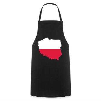 Poland - National border in national flag - Cooking Apron - black - Front - AI Model Male 185 dark (185cm)