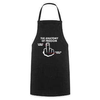 Freedom - Cooking Apron - black - Front - AI Model Male 185 dark (185cm)