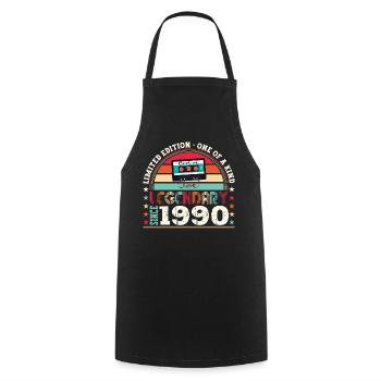 Legendary 1990 32nd Birthday Gift Men - Fun - Cooking Apron - black - Front - AI Model Male 185 dark (185cm)