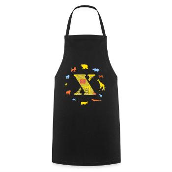 africa x - Cooking Apron - black - Front - AI Model Male 185 dark (185cm)