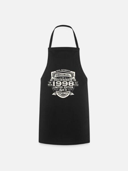 Original Décembre 1998 24e anniversaire Cadeau - Tablier de cuisine - noir