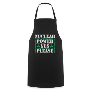 L’énergie nucléaire, oui s’il vous plaît, l’énergie nucléaire - Tablier de cuisine - noir - Devant - AI Model Male 185 dark (185cm)