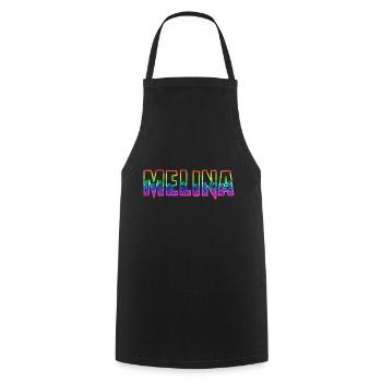 melina rs arc-en-ciel - Tablier de cuisine - noir - Devant - AI Model Male 185 dark (185cm)