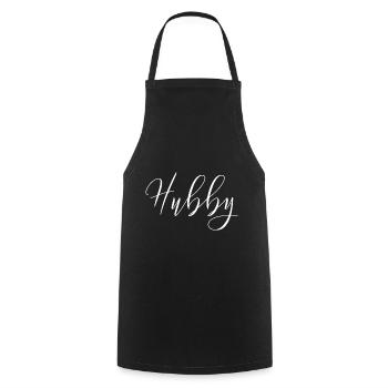 Men's Hubby Wifey Just Married Tee Couples T-Shirt - Kochschürze - Schwarz - Vorne - AI Model Male 185 dark (185cm)