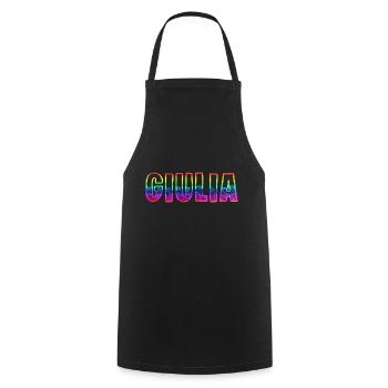 giulia rs rainbow - Cooking Apron - black - Front - AI Model Male 185 dark (185cm)
