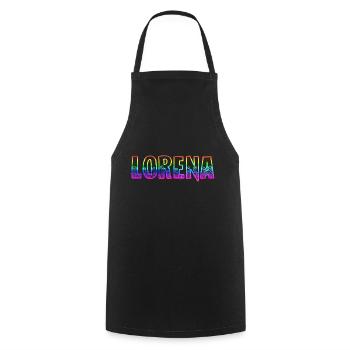 lorena rs regenbogen - Kochschürze - Schwarz - Vorne - AI Model Male 185 dark (185cm)