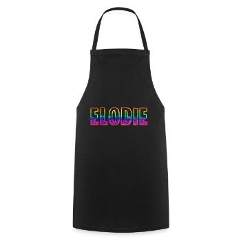 elodie rs regenbogen - Kochschürze - Schwarz - Vorne - AI Model Male 185 dark (185cm)