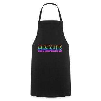 amalie rs rainbow - Cooking Apron - black - Front - AI Model Male 185 dark (185cm)