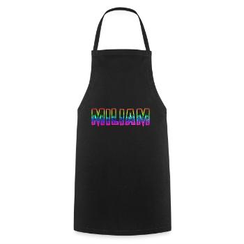 miliam rs arc-en-ciel - Tablier de cuisine - noir - Devant - AI Model Male 185 dark (185cm)
