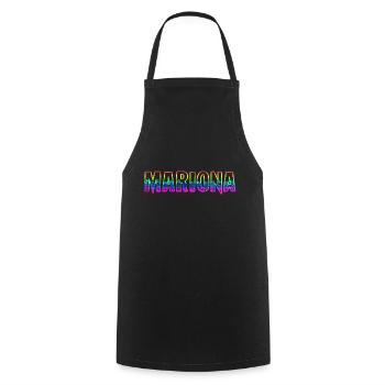 Mariona RS Arc-en-ciel - Tablier de cuisine - noir - Devant - AI Model Male 185 dark (185cm)