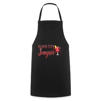 Cocktail Bartender Blood Type Sangria - Kochschürze - Schwarz - Vorne - AI Model Male 185 dark (185cm)