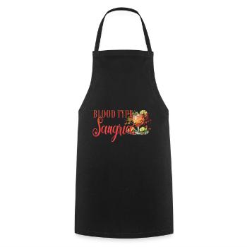 Cocktail Bartender Blood Type Sangria - Kochschürze - Schwarz - Vorne - AI Model Male 185 dark (185cm)