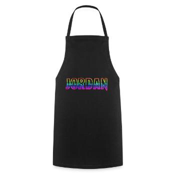 jordan rs rainbow - Cooking Apron - black - Front - AI Model Male 185 dark (185cm)