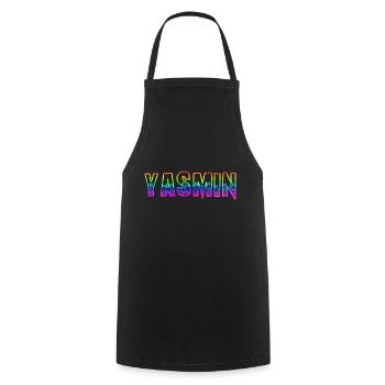 Yasmin RS Arc-en-ciel - Tablier de cuisine - noir - Devant - AI Model Male 185 dark (185cm)