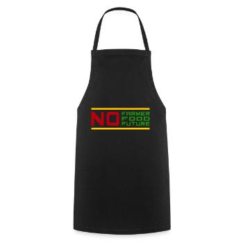 No Farmer No Food No Future Bauern Demo Protest - Kochschürze - Schwarz - Vorne - AI Model Male 185 dark (185cm)