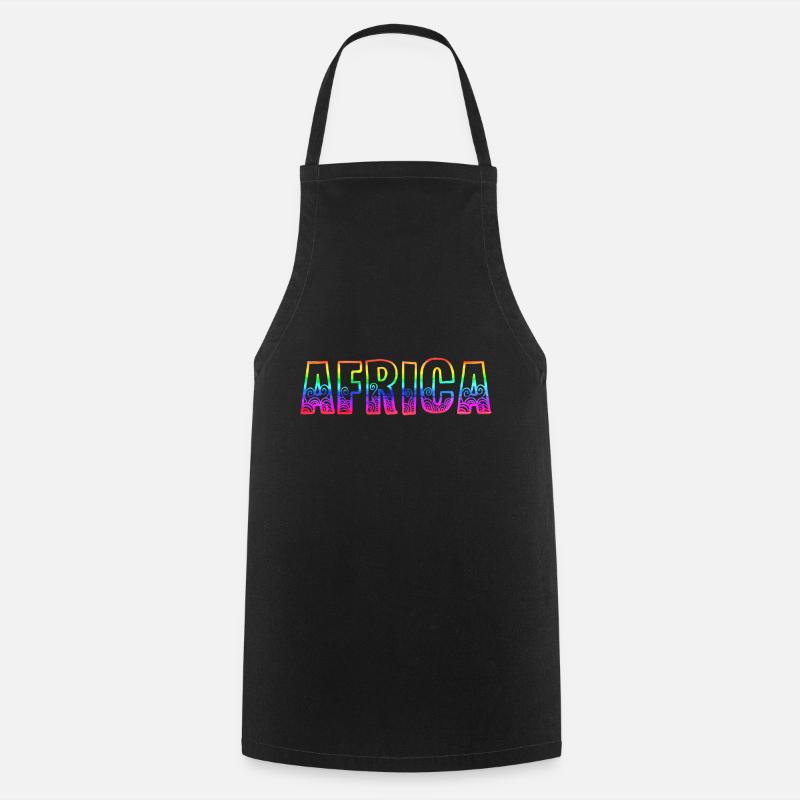 africa rs arc-en-ciel - Tablier de cuisine - noir