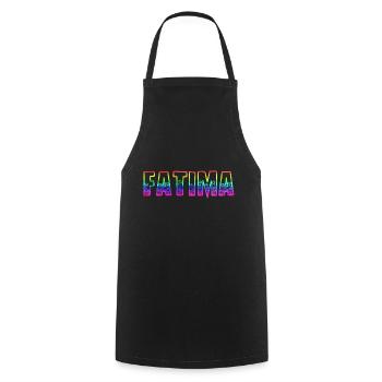 Fatima RS Rainbow - Cooking Apron - black - Front - AI Model Male 185 dark (185cm)