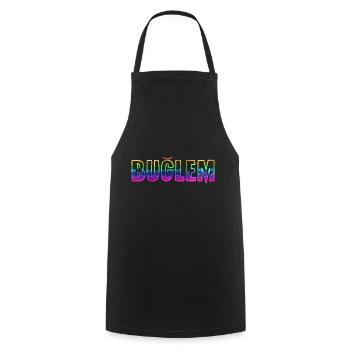 buğlem rs regenbogen - Kochschürze - Schwarz - Vorne - AI Model Male 185 dark (185cm)